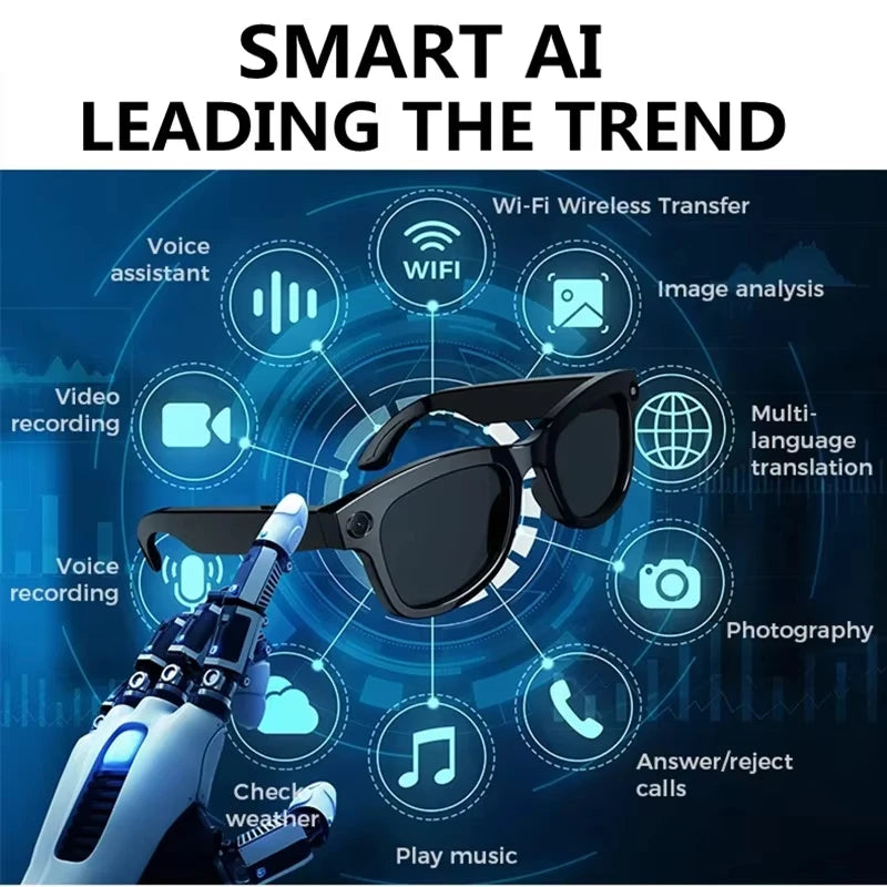 Xiaomi M01 AI Smart Glasses 500W HD Camera Multifunctional Seeing Knowing AI Translation ENC Noise Cancelling Sports Sunglasses