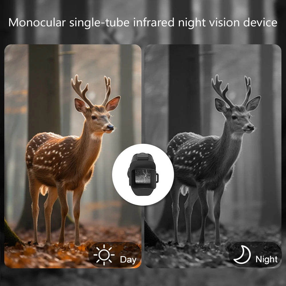 Monocular Night Vision Device 4K UHD Infrared Camera 8X Digital Light Zoom Hunting Telescope Outdoor Search Full Darkness 600m