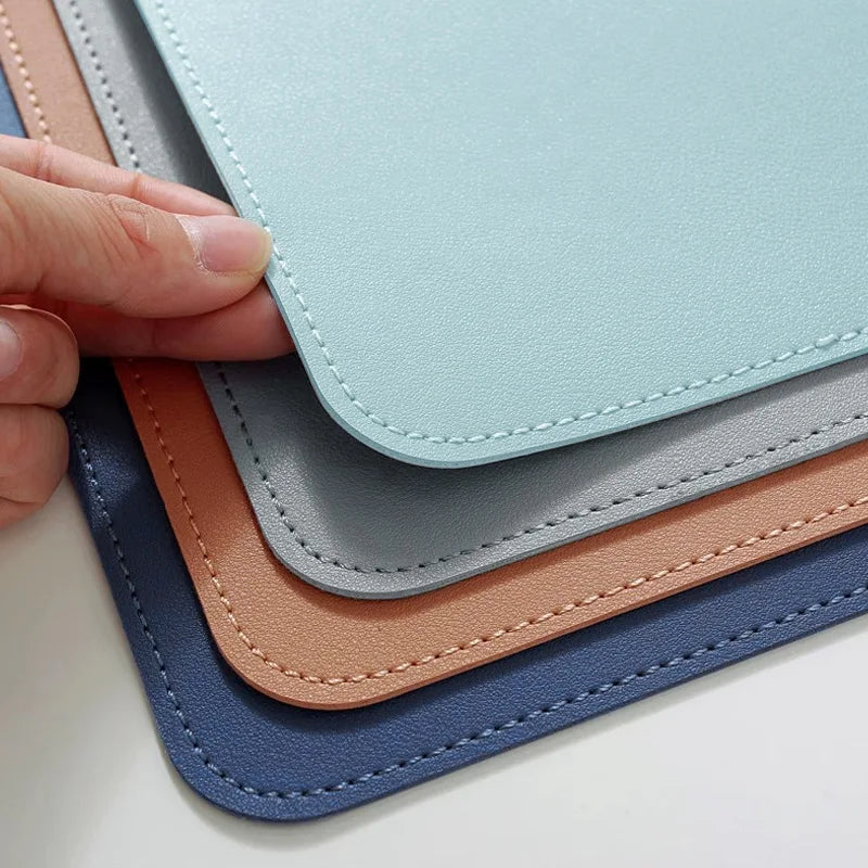 Mouse Pad Portable Mousepad Large Office Waterproof Non-slip PU Suede Stitched Edges Desk Mat Computer Keyboard Desk Pad