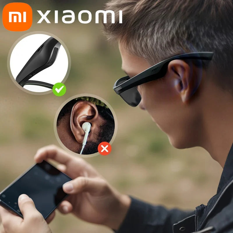 Xiaomi Smart Sunglasses Glasses Bluetooth Call Music Anti-blue UV400 Polarized Sunglass Lenses For Men Women with Mic & Speakers