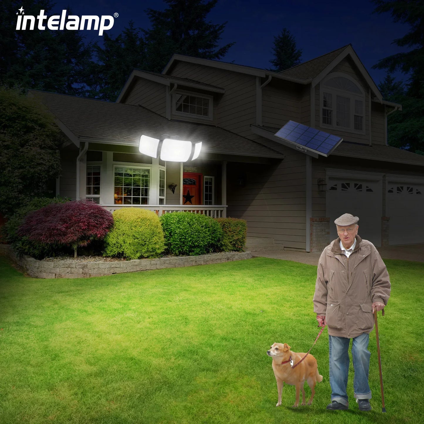 Solar Outdoor Light Motion Sensor Waterproof Bright Wall Street Lamp For Garden Yard Path Garage Stairs Porch