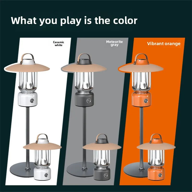 Lighthouse Table Atmosphere Light Skyline Stand Camping Light Mini Flashlight Outdoor Atmosphere Sunset Portable Light