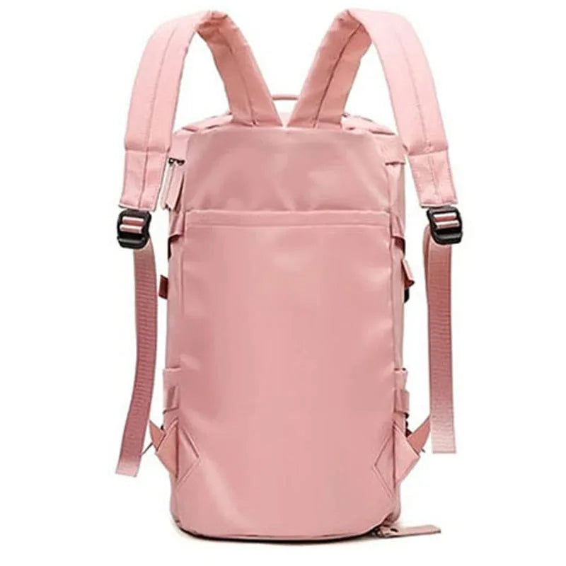 Men and women dual-shoulder outdoor fitness backpack, hand-held cylindrical sports casual backpack, hiking backpack