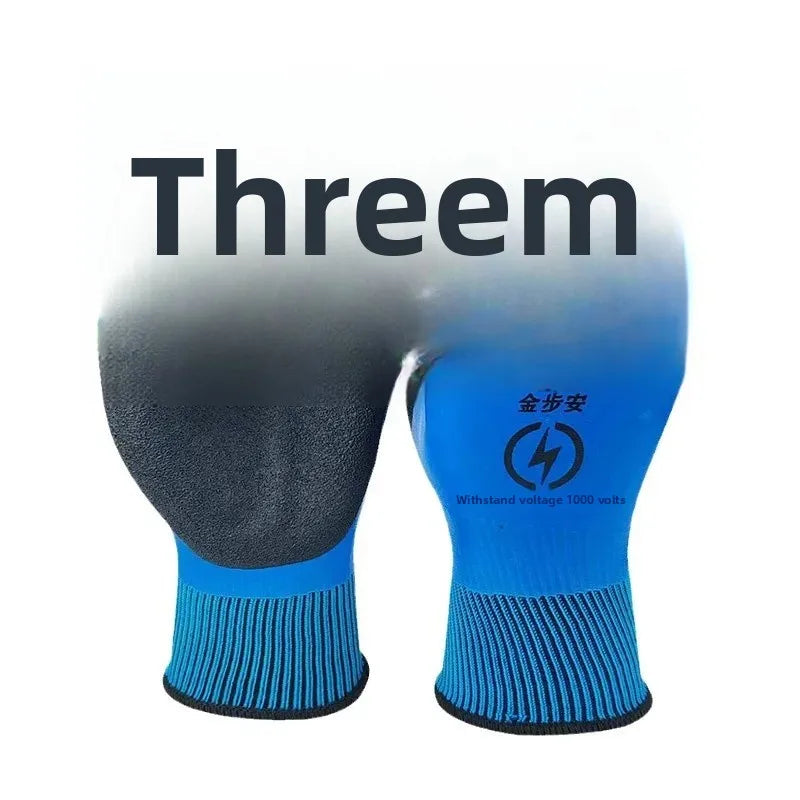Double-Sided Insulated Safety Gloves for Electricians 1000V Electrical Work Insulation Protection Gloves Work Gloves