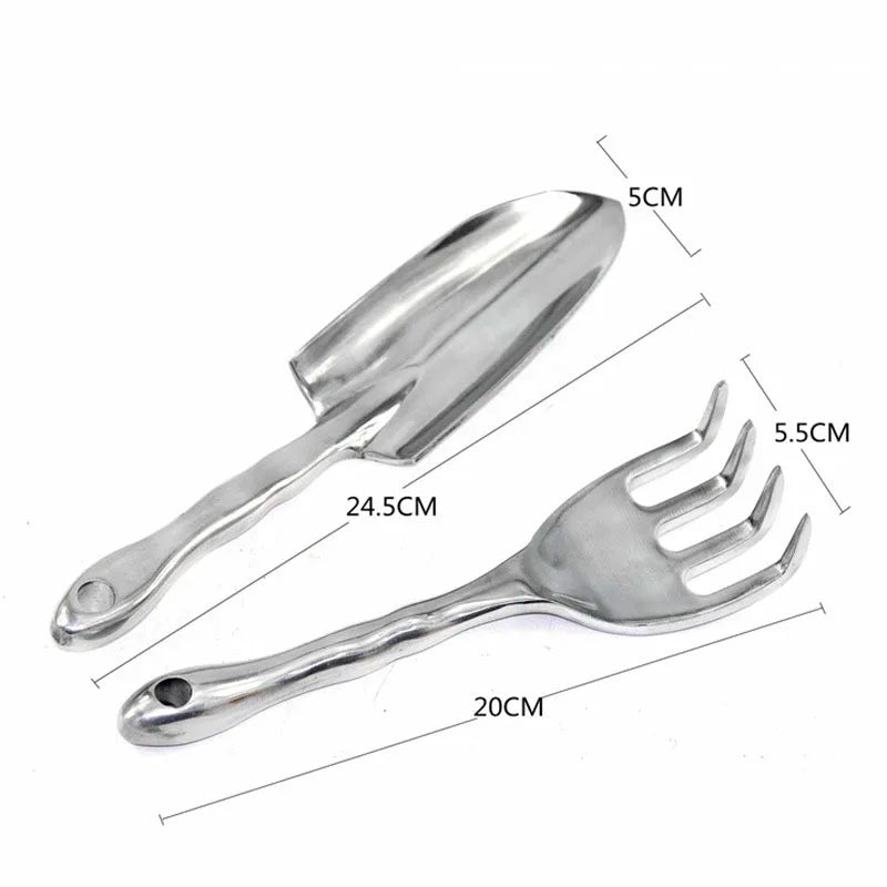 Garden Tool Aluminum alloy Hand Trowel Bonsai Shovel Rake,Garden Lawn Farmland Transplant Potted Planting Tools