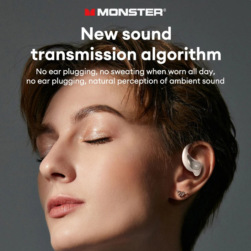 Monster GT27 Open Ear Earbuds Bluetooth 6.0 Wireless Headphones ENC Noise Cancelling Gaming Sport Headset for Workout Running