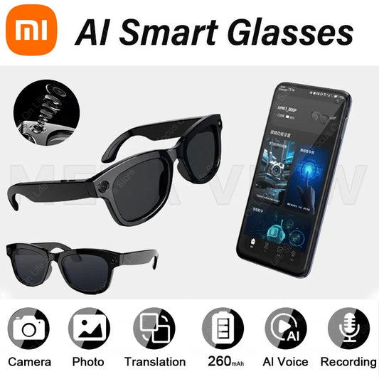 Xiaomi M01 AI Smart Glasses 500W HD Camera Multifunctional Seeing Knowing AI Translation ENC Noise Cancelling Sports Sunglasses