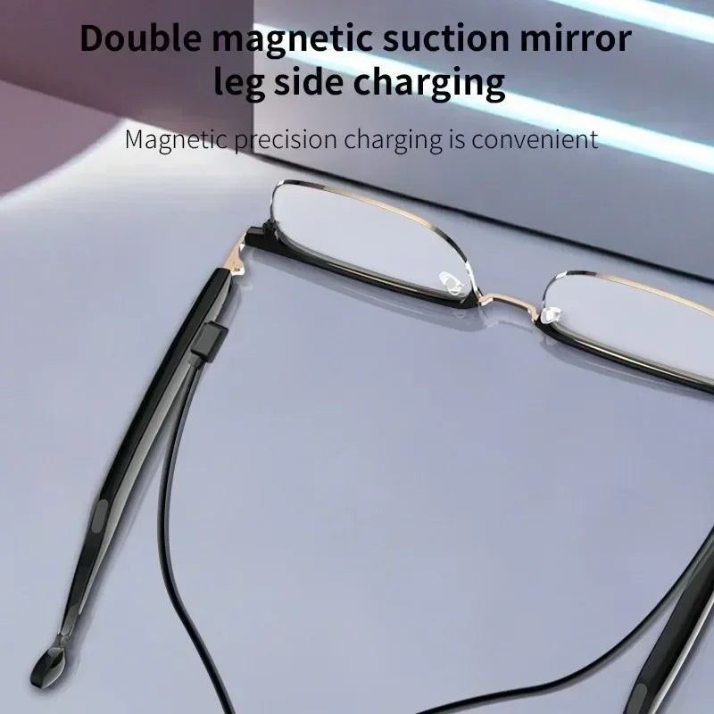 All-in-One Smart Glasses: Bluetooth Audio, Photochromic, Interchangeable Lenses, Touch, Mag Charging, Stylish Acetate