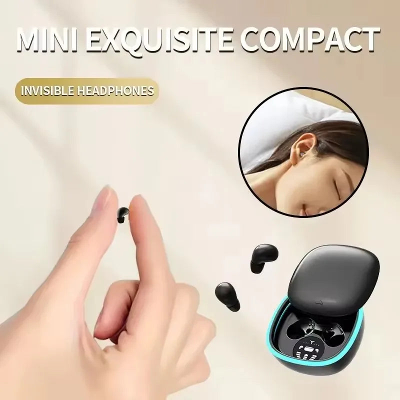 Invisible Earphones Mini Headphones Bluetooth TWS Wireless Touch Gaming In-Ear Earbuds Noise Reduction Sports Headset For iPhone