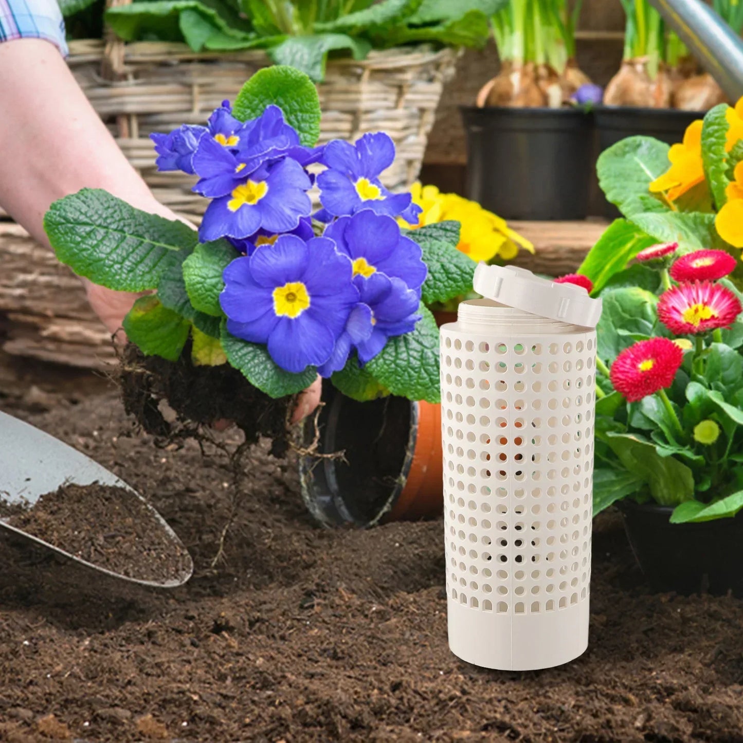 Insect Composting Bin For Garden, Space-Saving PVC Insect Composter Tube Garden Garden Lawn Flower Pots Care Ants Farm Access