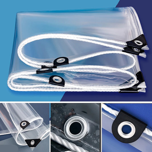 0.35mm Transparent PVC Tarpaulin Pergola Waterproof Canvas Garden Succulent Plants Rain Shelt Window Balcony Rainproof Cloth