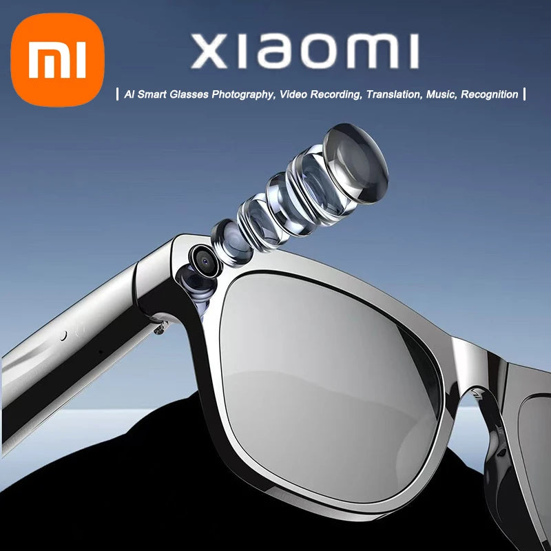 Xiaomi 4KHD AI Smart Glasses GPT 100mp Multifunctional Camera Chat Bluetooth Call Voice Assistant Music Player Smart Translation
