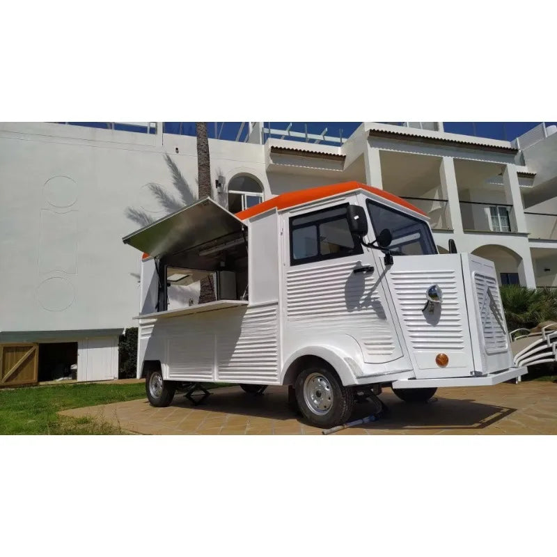 Vintage Citroen Style Truck Portable Food Van Concession Catering Trailer Full Kitchen Equipment for BBQ Ice Cream