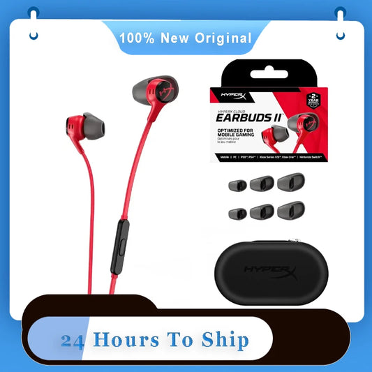 HyperX Cloud Earbuds II 2 Gaming Earphone With Mic Immersive Wired In-game Audio In-Ear Headphone For Phone PS4 PS5 Xbox Series