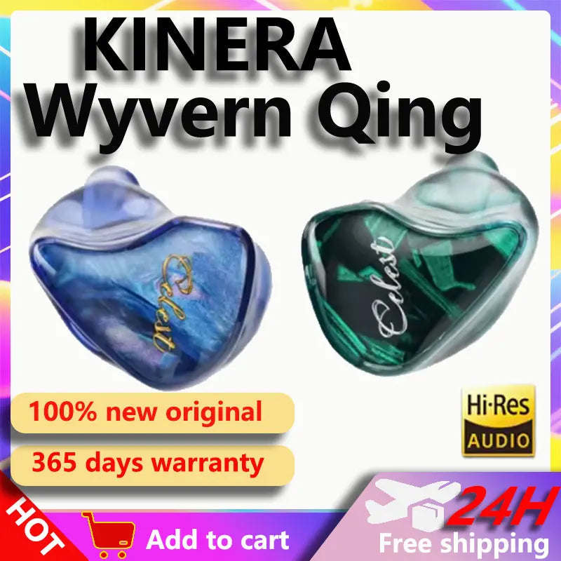 Kinera Celest Wyvern Qing Wried In-Ear Earphone 0.78mm 2pin 10mm LCP Diaphragm Dynamic Driver Earbuds