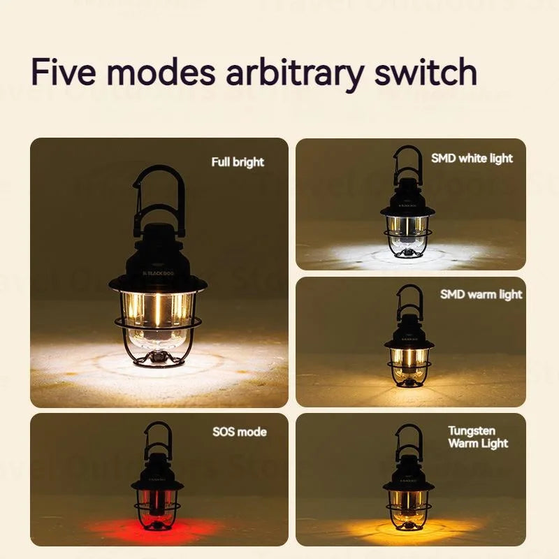 Naturehike Blackdog Camping Hanging Light Outdoor Led Lighting Tent Lantern Floodlight Waterproof Ipx3 Portable Ultralight Lamp