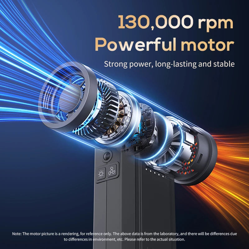 FIFAR DQ275 Electric Air Duster Air Blower Vacuum Cleaner 130000RPM  Rechargeable 5-Gear Brushless Motor for Car/PC/Home/Outdoor