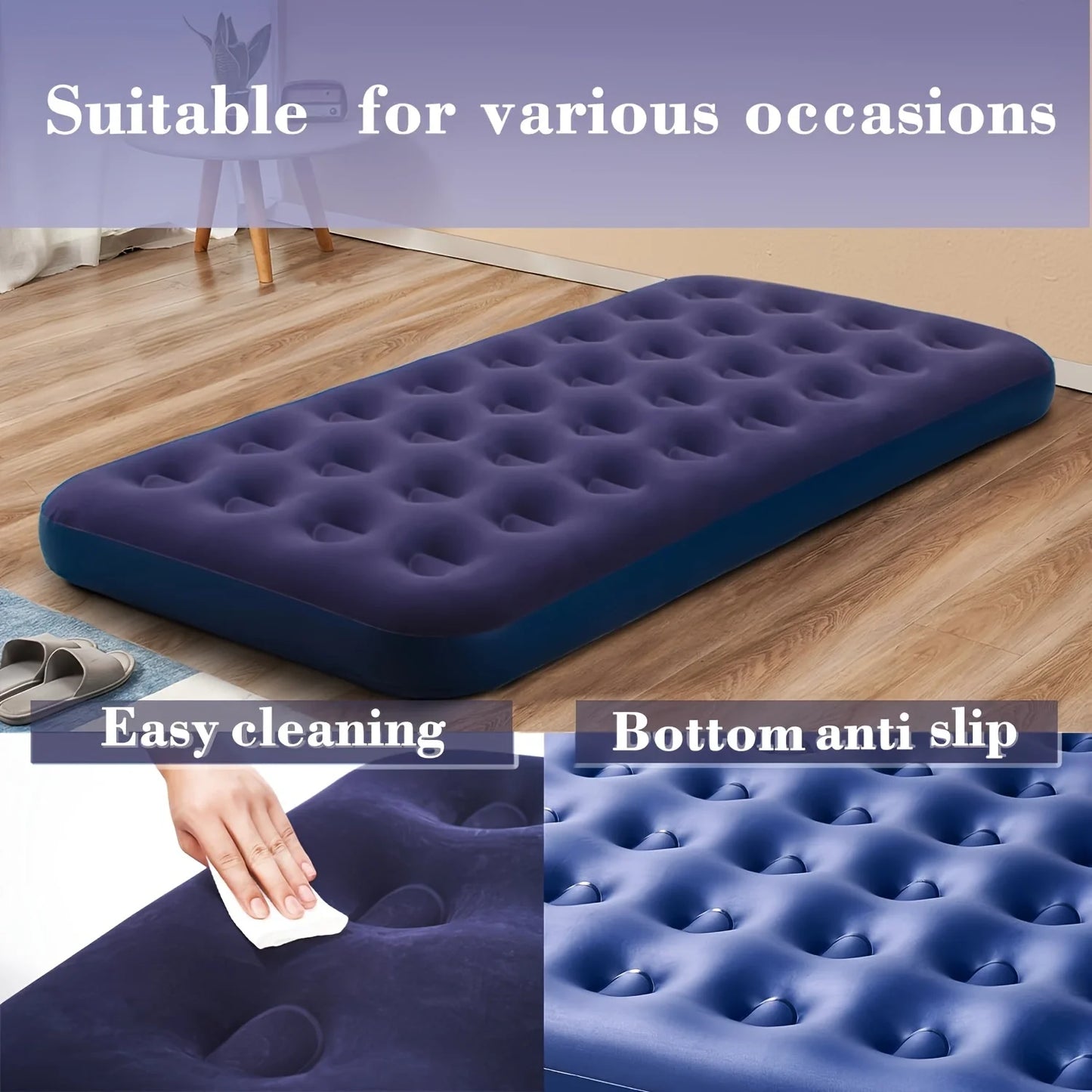 Camping and home use twin and queen size (single and double) air mattresses, inflatable mattress sleeping pads