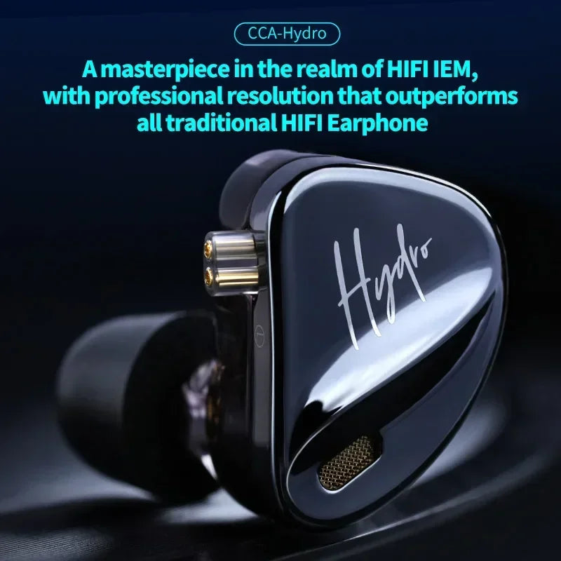 CCA Hydro 2DD+8BA Best HiFi In-Ear Wired Earphones Monitor Earbuds Headphone with Detachable upgrade Cable Mic