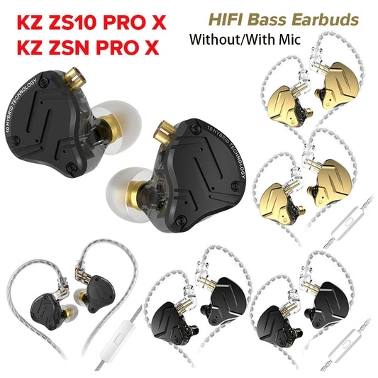 ZS10 PRO X Metal Headset HIFI Bass ZSN Pro X Earbuds In-Ear Monitor Noise Cancelling Earphones ZAS ZAX ZSX ZSNPRO AS16