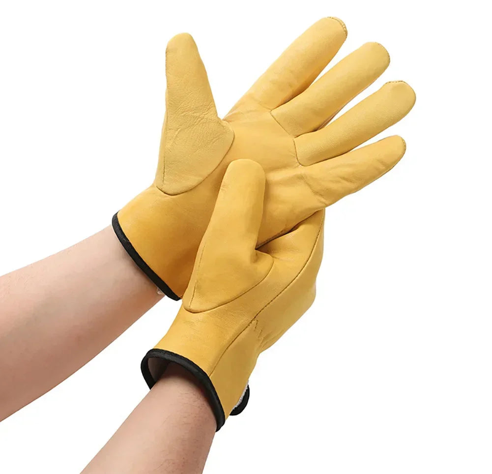 Sheepskin Leather Workers Work Welding Safety Protection Garden Sports Motorcycle Driver Wear-resistant Gloves Men Work Gloves