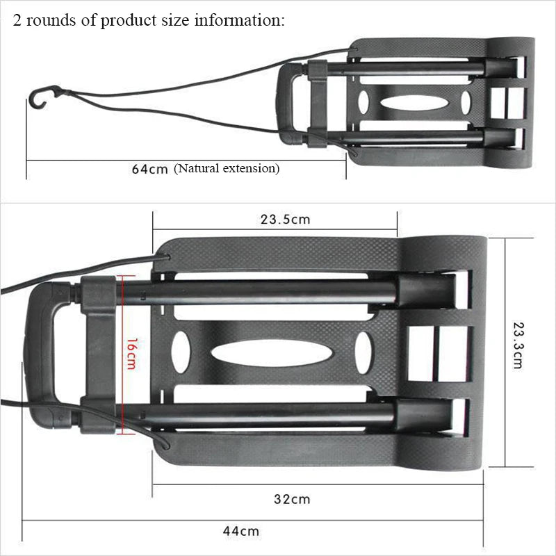 2/4-wheel foldable trolley truck, portable shopping cart, household grocery truck, small cart, garden cargo truck