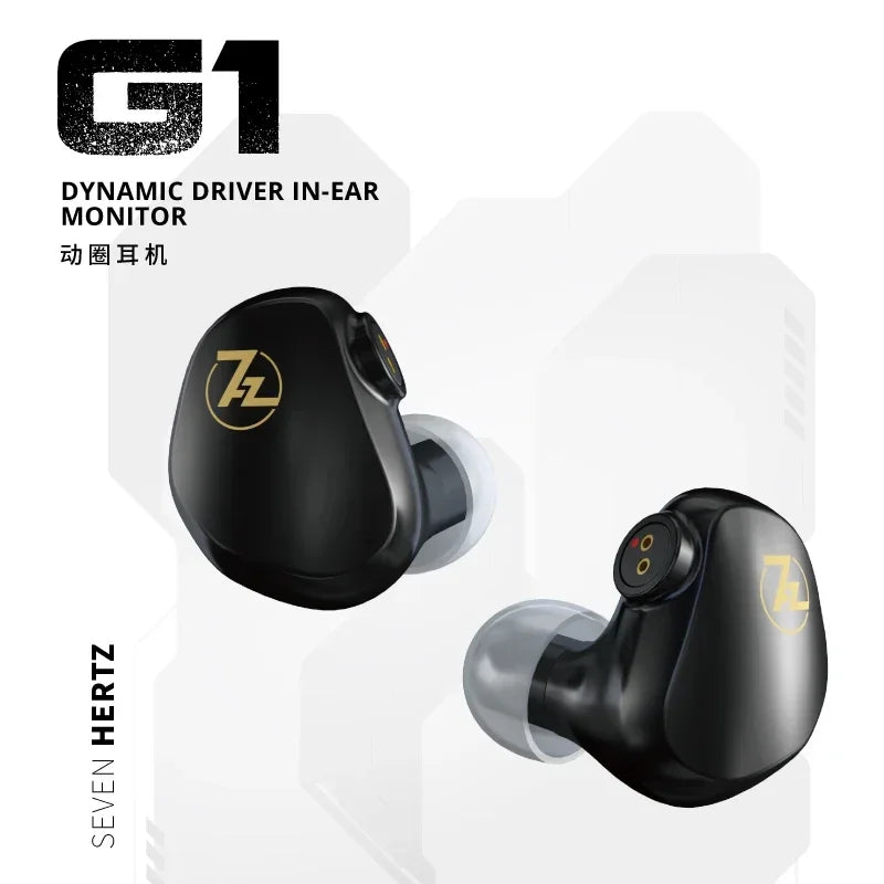 7HZ G1 Headphone 10mm Dynamic Driver In-Ear Monitor Hifi Music earphones with Stable and Reliable 0.78mm 2-Pin Replaceable Cable