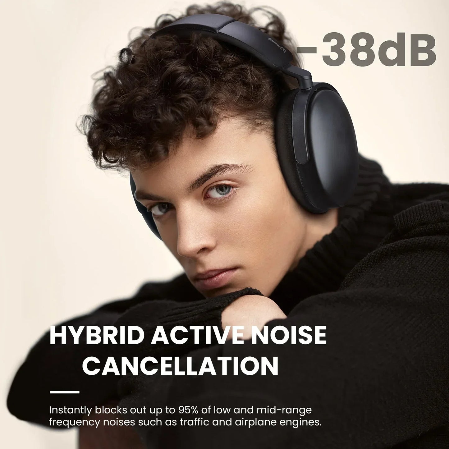 Oneodio SuperEQ A200 ANC Wireless Bluetooth 5.4 Headphones Active Noise Canceling Over Ear Headset With ENC Mic Hi-Res Audio APP