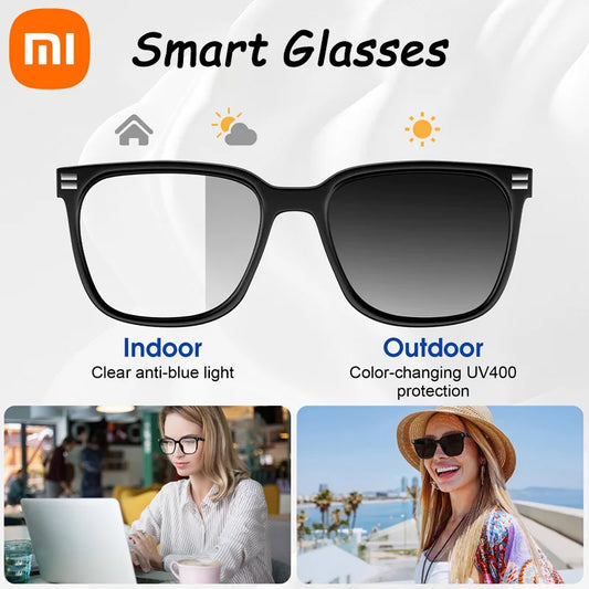 Xiaomi Smart Glasses Anti Blue Photochromic Bluetooth Sunglasses UV Protection Hands-Free Calls Audio Voice Assistant Glasses