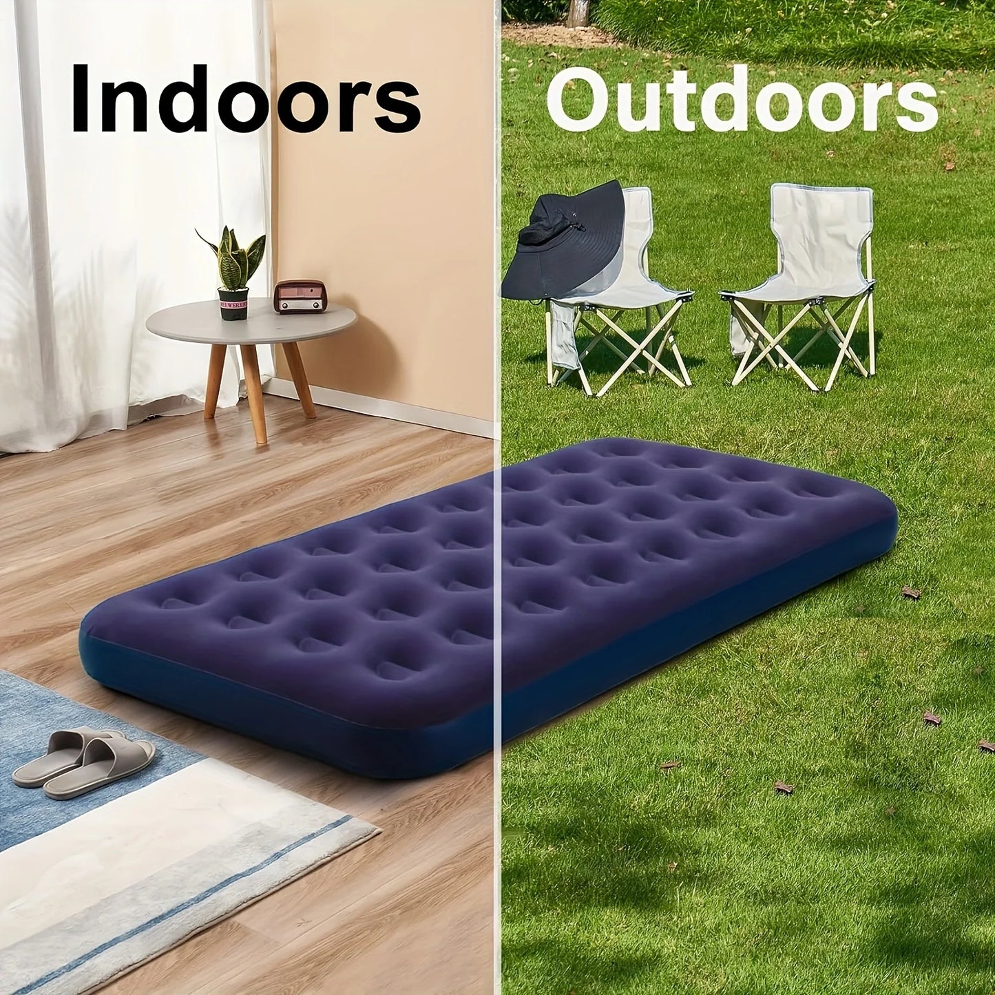 Camping and home use twin and queen size (single and double) air mattresses, inflatable mattress sleeping pads