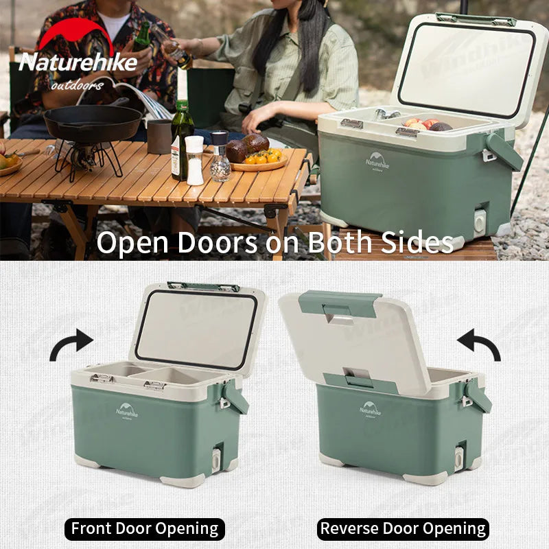 Naturehike 22L Cooler Box Insulation Time 19-36H Outdoor Picnic Portable Food Fruit PP Ice Box Camping Travel Car Refrigerator
