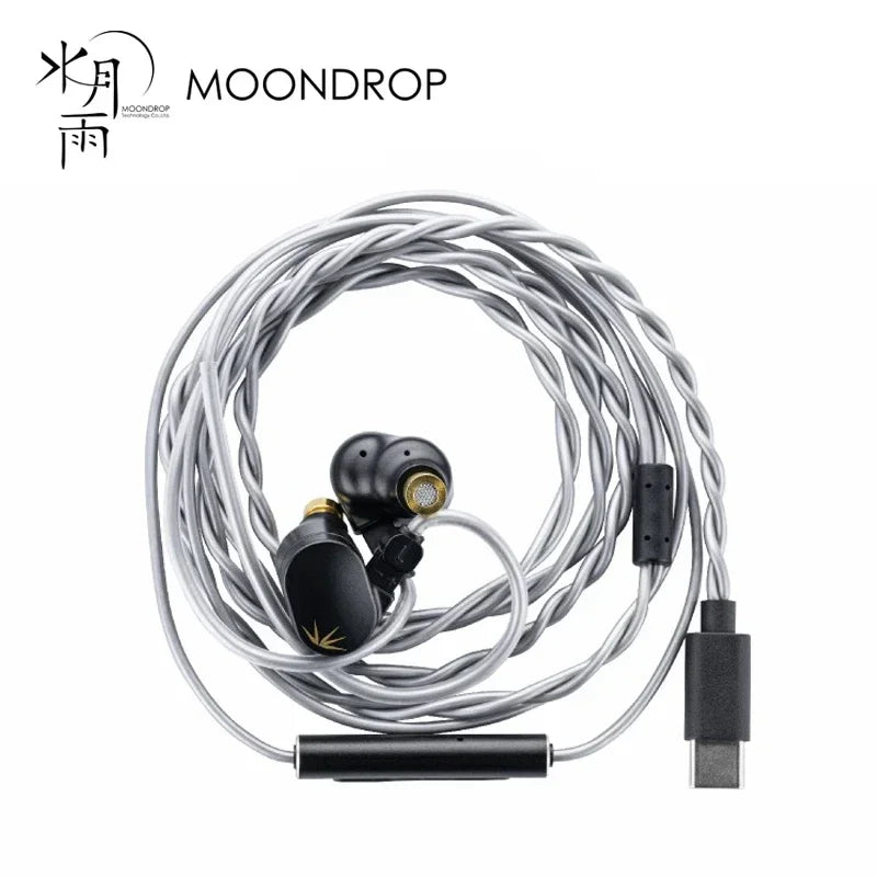 MOONDROP CHU II DSP Headphones High Performance Dynamic Driver USB-C In-ear Monitors TYPE-C With microphone earphone