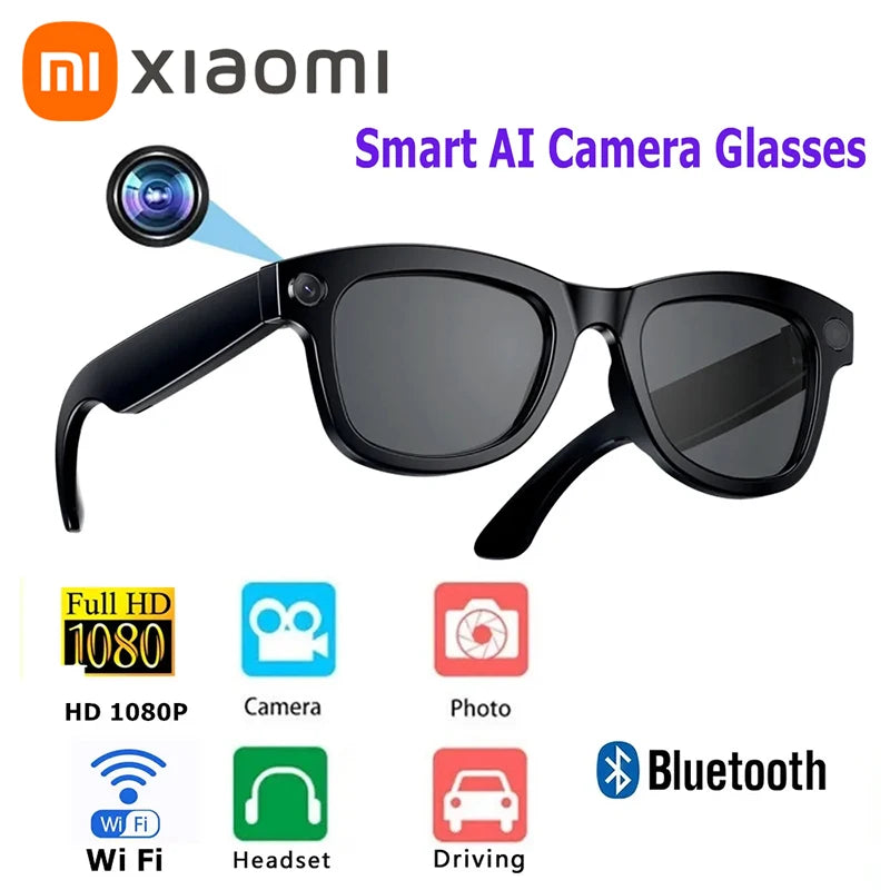 Xiaomi Ai Smart Glasses Hd 1080p Camera Polarized Sunglasses Mini Camera Recorder Security Sports Dvr Surveillance Camcorder
