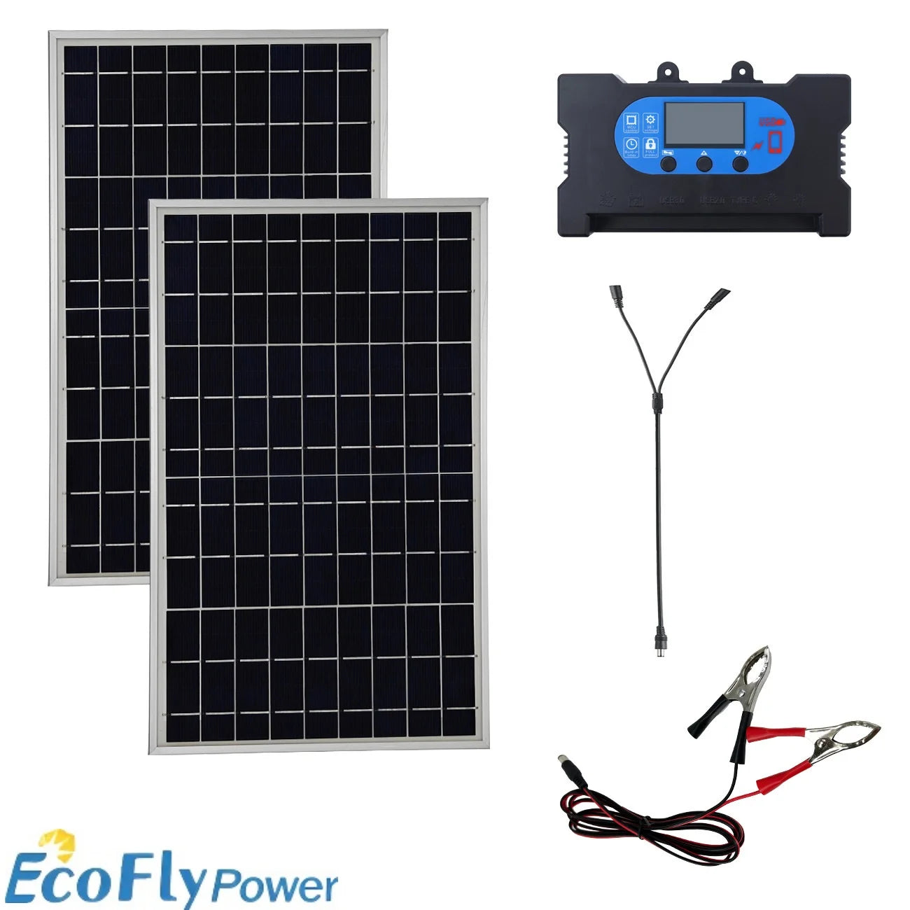 20W 18V Outdoor Solar Charger 18V 10W Flexible Solar Panel Kit with10A controller For Travel Camping Phone Car Battery Generator