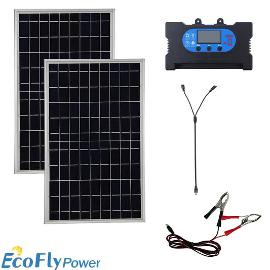 20W 18V Outdoor Solar Charger 18V 10W Flexible Solar Panel Kit with10A controller For Travel Camping Phone Car Battery Generator