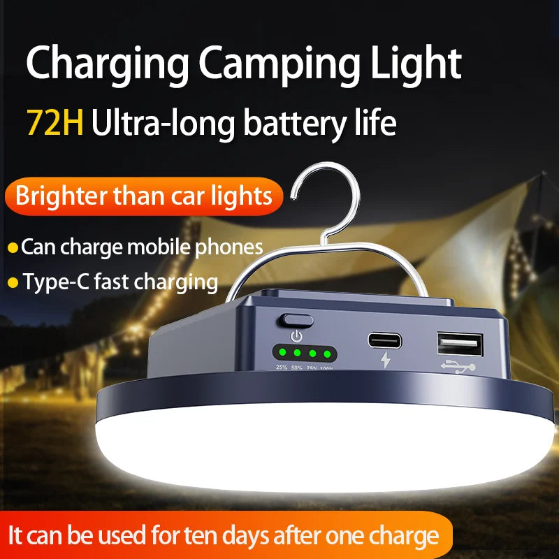 Camping Light LED Lantern Portable 4 Lighting Modes Hanging Rechargeable Outdoor Tent Emergency Light Camping with Magnet