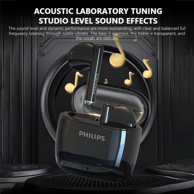 PHILIPS TAT2420 MINI Semi-in-ear Wireless Bluetooth Headphones Offer HIFI Sound Quality And Intelligent Call Noise Reduction