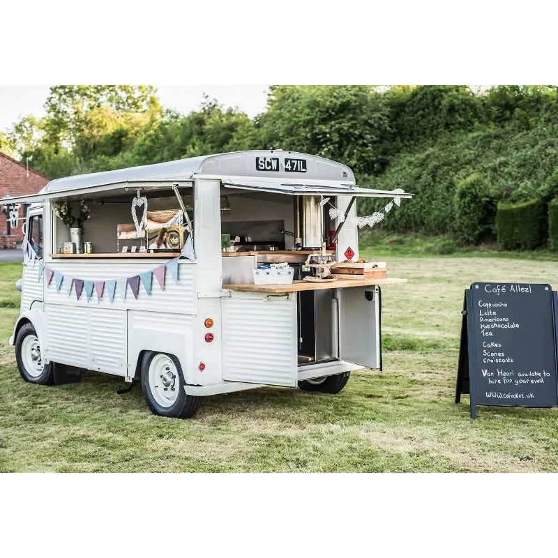 Vintage Citroen Style Truck Portable Food Van Concession Catering Trailer Full Kitchen Equipment for BBQ Ice Cream