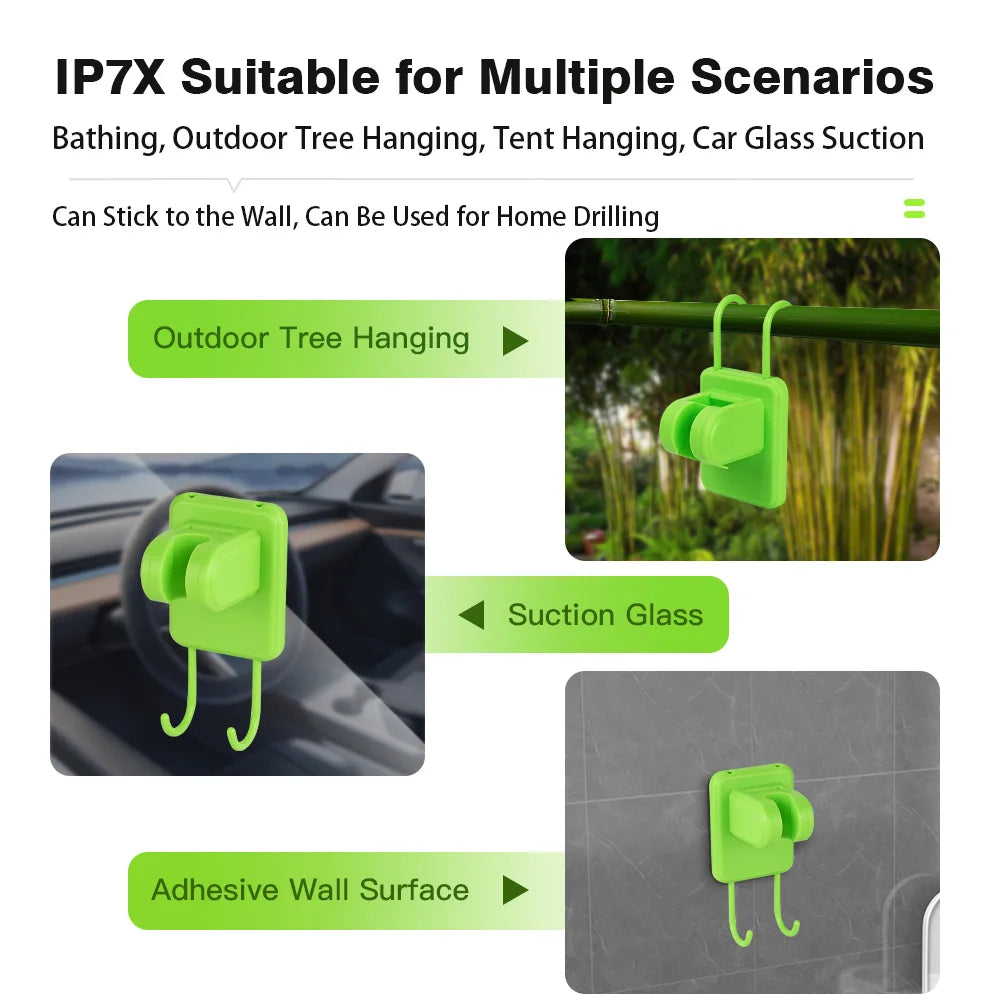 Lixada 6000mAh Portable Camping Shower Pump RV Outdoor Shower Kit w/Full Screen Intelligent Digital Display Camp Shower Kit