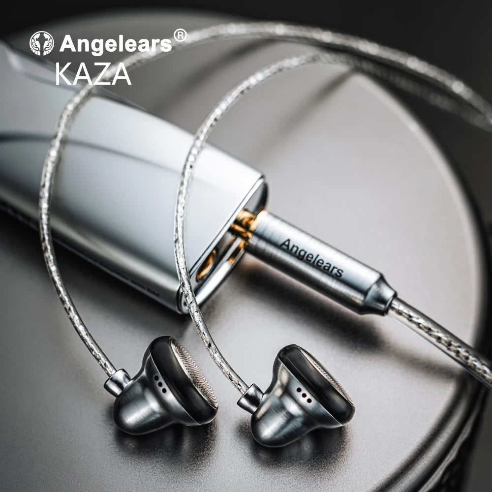 Angelears KAZA 15mm Dynamic Driver Flat In-ear Earphones High-Quality Sound Comfortable Wearing Wired earbuds 3.5mm