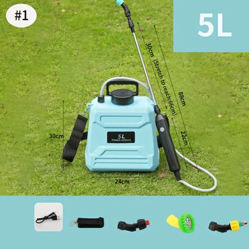 Electric small pesticide spray 5/8L can automatically recover high-pressure pesticide sprayer for agricultural flower spraying