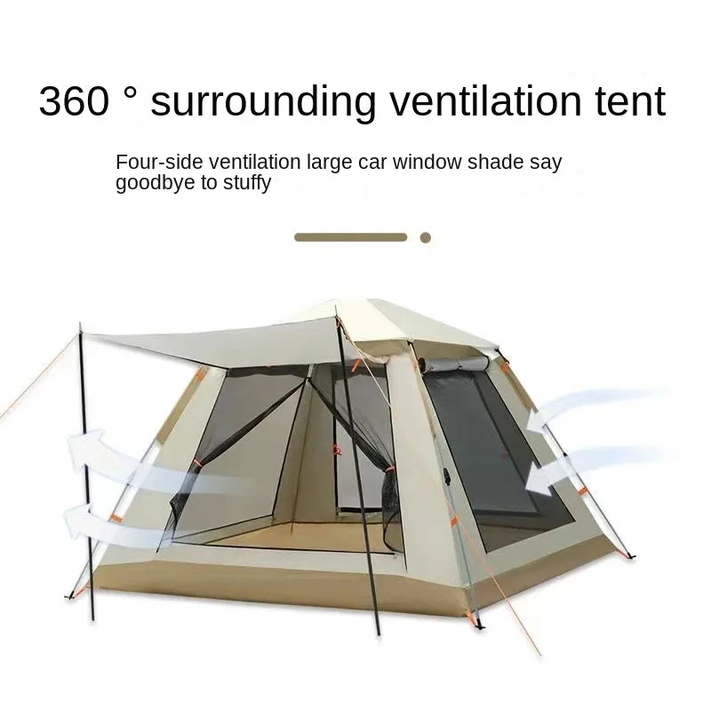 tent 5 ~ 8 people Outdoor Automatic Quick Open Tent  Waterproof Camping Tent Family Outdoor Instant Setup Tent with Carring Bag