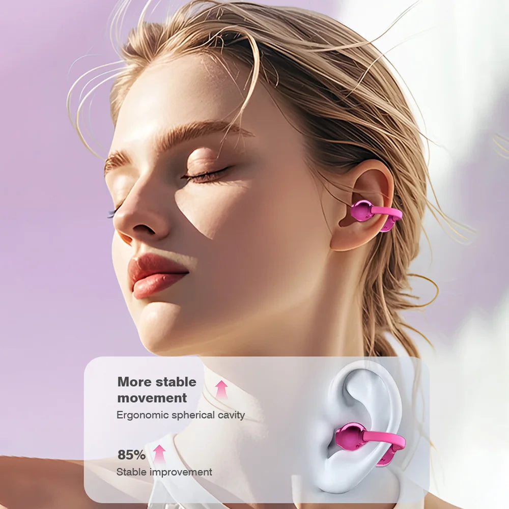Ear Clip Wireless Earphones Bluetooth 5.4 Open Earbuds Clip-on Sports Headphones Waterproof For iPhone16 15 Xiaomi OPPO HUAWEI