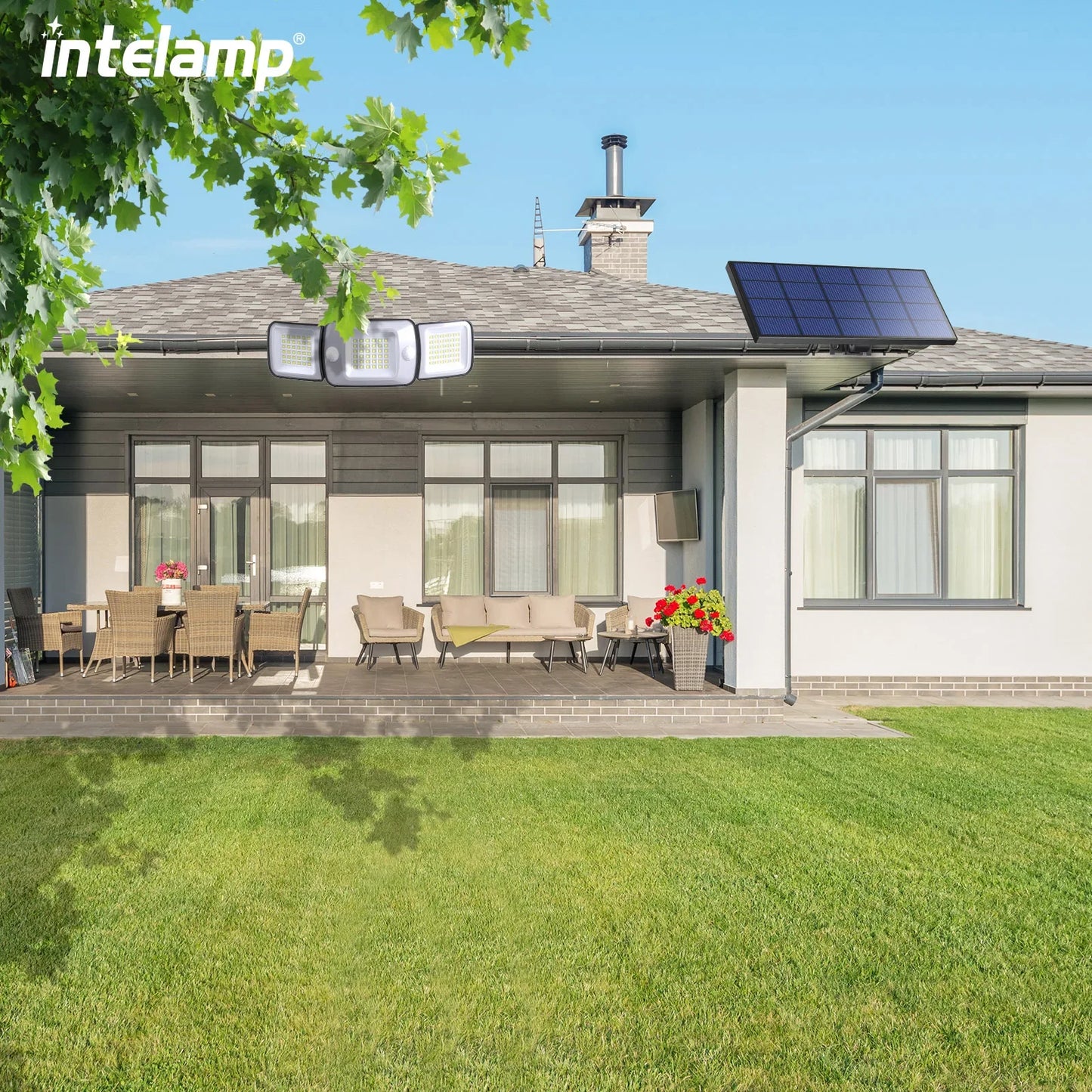 Solar Outdoor Light Motion Sensor Waterproof Bright Wall Street Lamp For Garden Yard Path Garage Stairs Porch