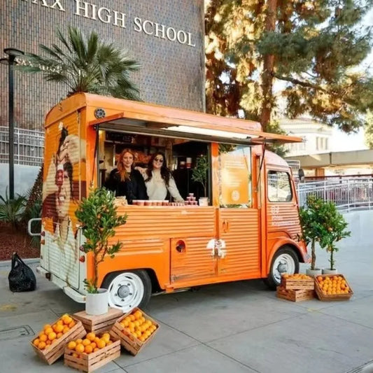 Vintage Citroen Style Truck Portable Food Van Concession Catering Trailer Full Kitchen Equipment for BBQ Ice Cream