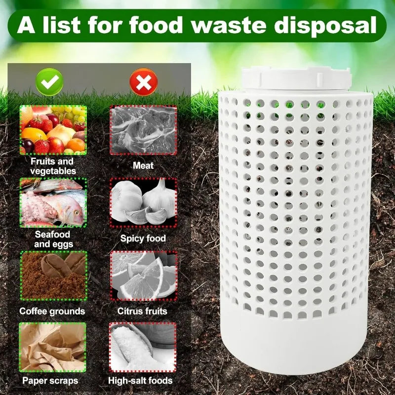 1Pcs Outdoor Compost Bin, Underground Worm Farm Compost Bin Kit for Home Raised Flower Beds