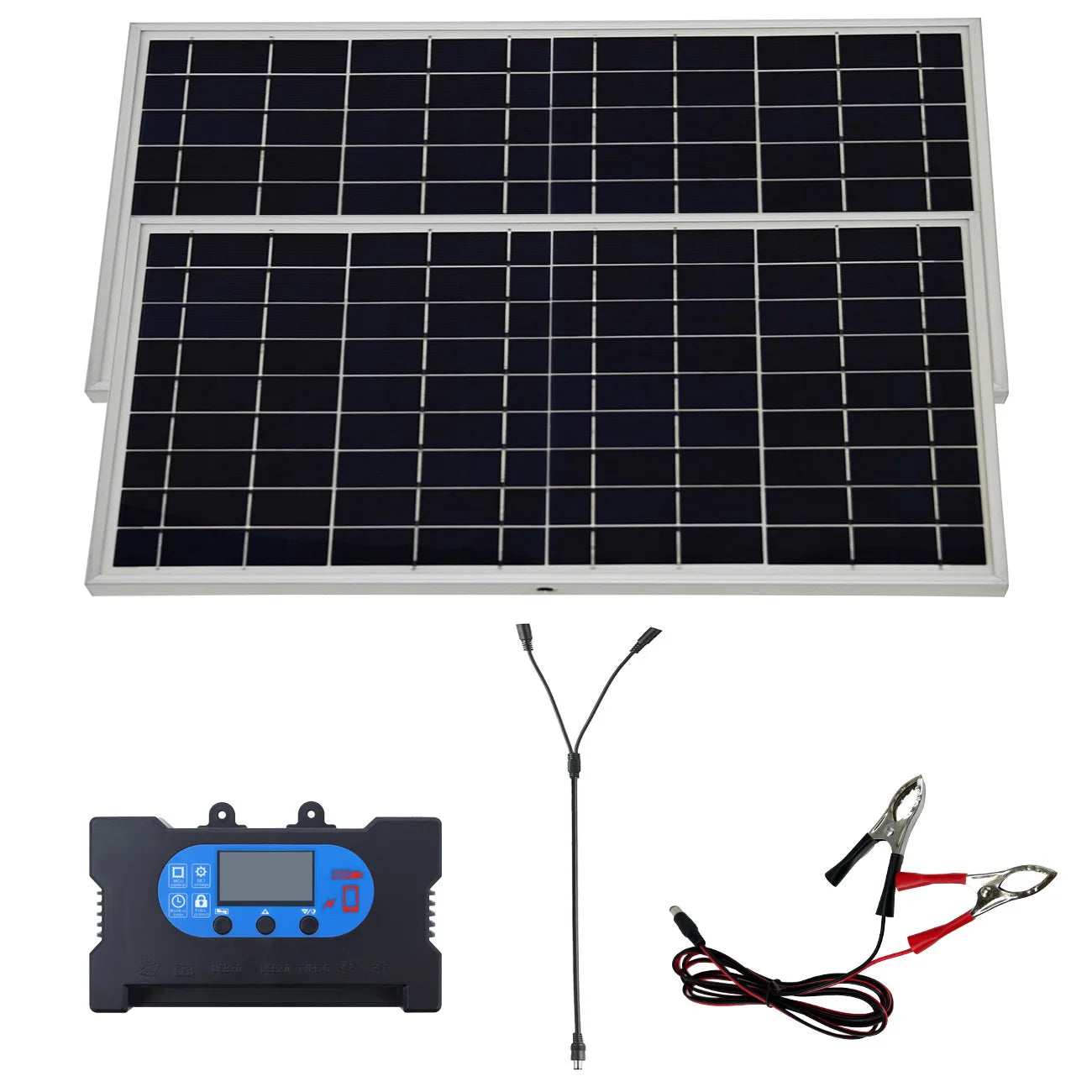 20W 18V Outdoor Solar Charger 18V 10W Flexible Solar Panel Kit with10A controller For Travel Camping Phone Car Battery Generator