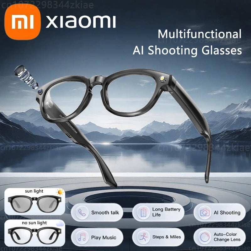 Xiaomi AI Smart Camera Glasses 200MP Bluetooth Smart Glasses Call Playing Music Object Recognition AI Translation Multifunction