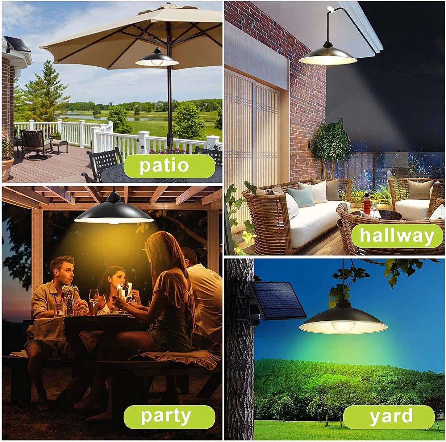 Solar Pendant Lights Super Bright IP65 Waterproof Chandelier Decoration Outdoor Solar Lamps With A Remote Control