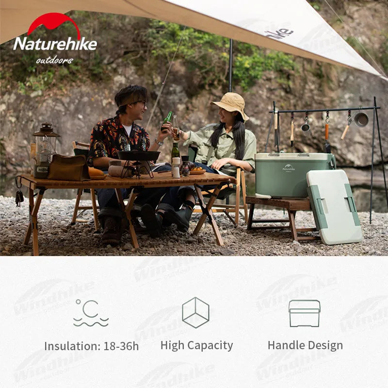 Naturehike 22L Cooler Box Insulation Time 19-36H Outdoor Picnic Portable Food Fruit PP Ice Box Camping Travel Car Refrigerator